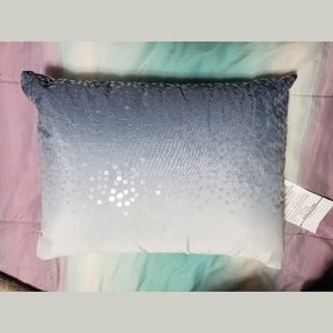Small Ombre blue sequin decorative pillow